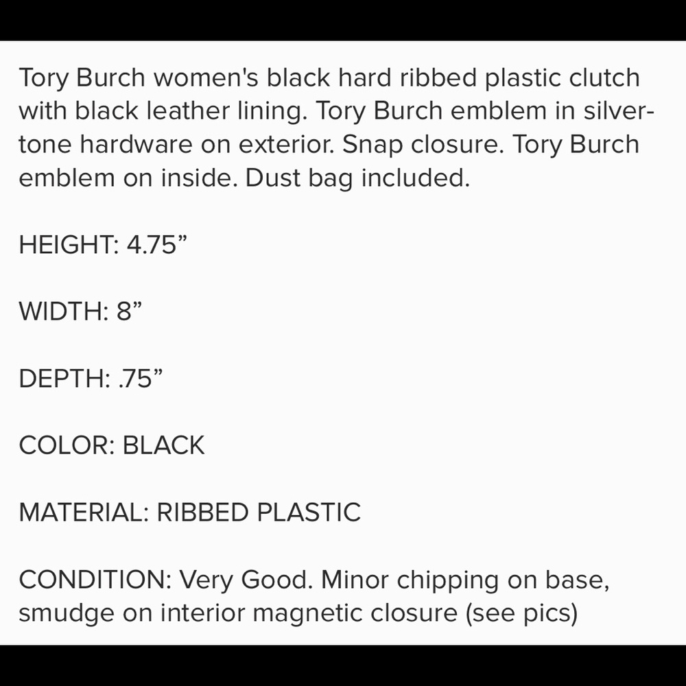 Tory Burch Hard Ribbed Clutch - Picture 7 of 7